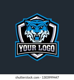E-sport logo tiger Vector
