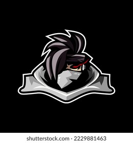 esport logo vector illustration with warrior concept