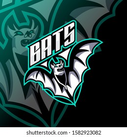 Esport mascot bats logo design template