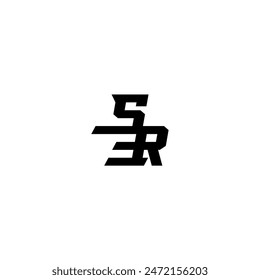 esport monogram initial boldand cool concept SR sporty style letter