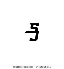 esport monogram initial boldand cool concept SJ sporty style letter