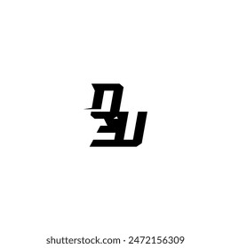 esport monogram initial boldand cool concept QU sporty style letter
