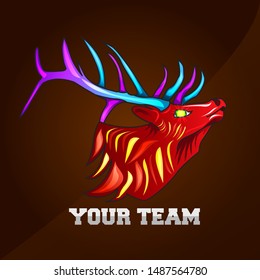 E-Sport Moose Logo Design Vector