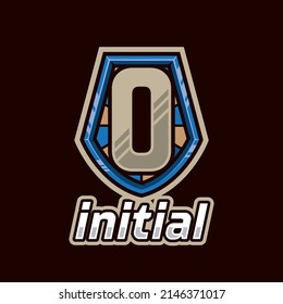Esport O logo illustration template, esport mascot letter vector design, game logo design