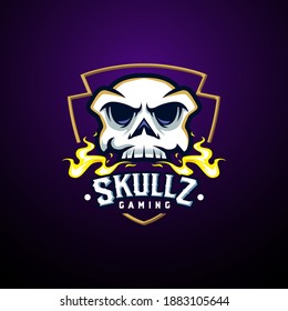 eSport skull mascot logo emblem