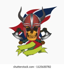 esport soldier logo
with a viking head cover and an Icelandic flag