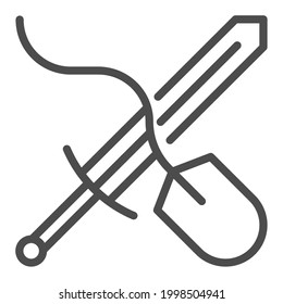 E-sport, square line vector icon.