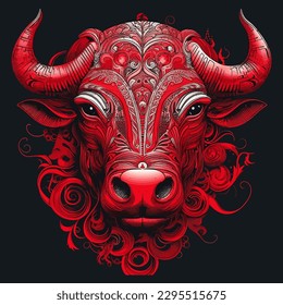 Esport style logo design, bull vector 