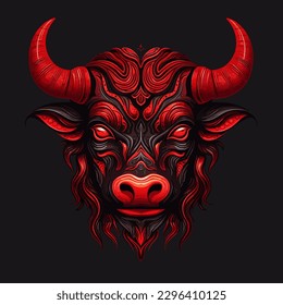 Diseño del logotipo de estilo de deportación, vector de toros 