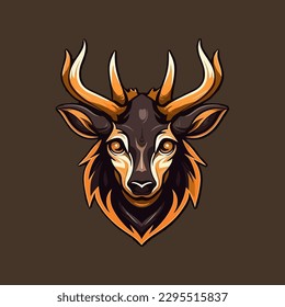 Esport style logo design, deer vector illustration