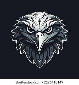 Esport style logo design, eagle vector illustration