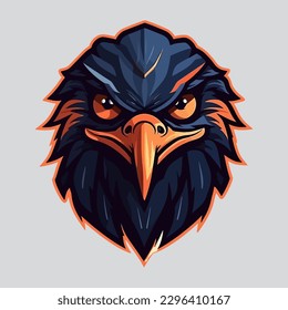Esport style logo design, eagle vector illustration