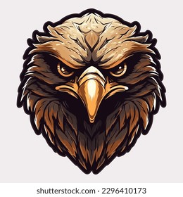 Esport style logo design, eagle vector illustration
