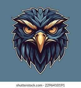 Diseño del logotipo del estilo de deportación, ilustración del vector del águila