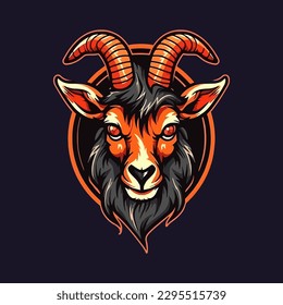 Esport style logo design, goat vector illustration