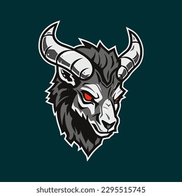 Esport style logo design, goat vector illustration