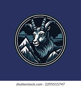 Esport style logo design, goat vector illustration