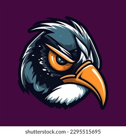 Esport style logo design, penguins vector illustration