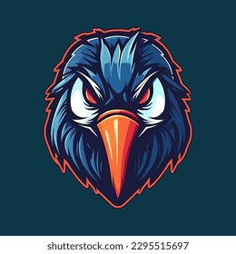 Esport style logo design, penguins vector illustration