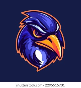 Esport style logo design, penguins vector illustration