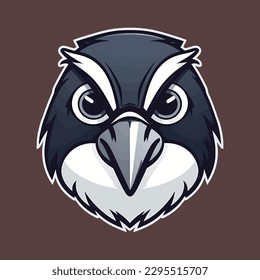 Esport style logo design, penguins vector illustration
