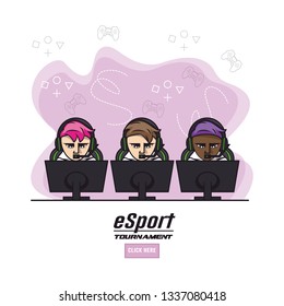 Esport team tournament template
