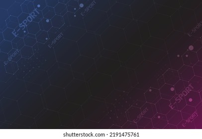 Esport Technology Vector Background.geometric Hexagon.futuristic Wallpaper