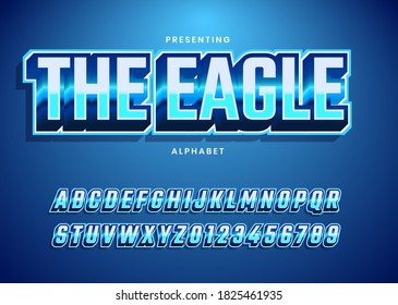 Esport text effect alphabet typography for gamer or streamer