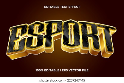 esport text effect editable modern lettering typography font style, games 3d text for tittle