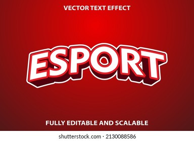 esport text effect editable red background.