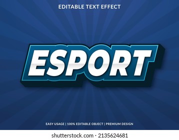 Esport Text Effect Editable Template With Abstract And Modern Style Use For Business Logo And Brand 