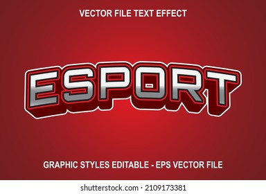 esport text effect on red background.