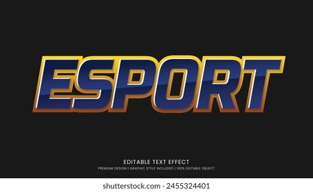 esport text effect template editable design for business logo and brand