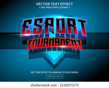 Esport tournament 3D editable text effect template