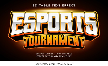 Esport tournament 3d editable text effect sport style