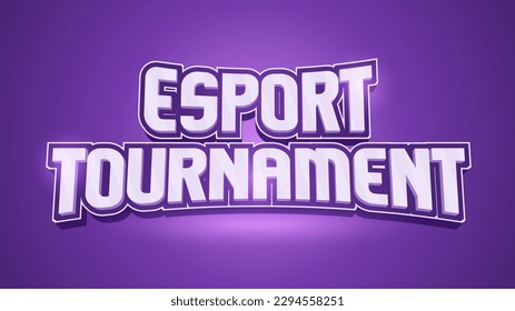 Esport Tournament 3D Typography for Headline and Tittle