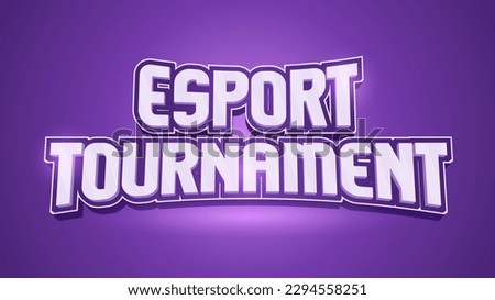 Esport Tournament 3D Typography for Headline and Tittle