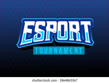 esport tournament bigg text vector illustration illustration