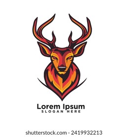 Esport vector Deer Modern Logo art design drawing 