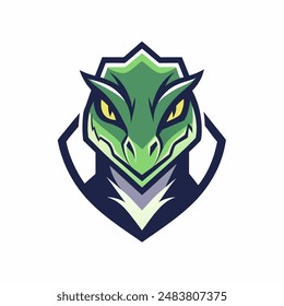 Esport vector logo lizard, lizard head, vector and sticker