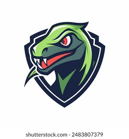 Esport vector logo lizard, lizard head, vector and sticker