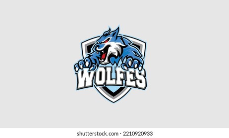 esport wolves logo for the game industry or community or organization