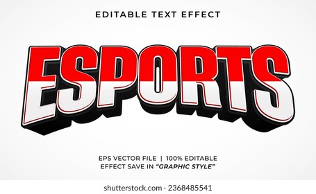 Esports 3D editable text effect template