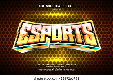 Esports 3D editable text effect template