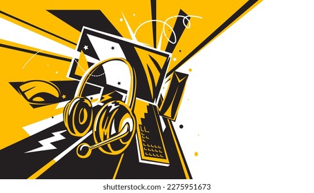 Esports abstract background design. Vector of game electronic sports badge template design.