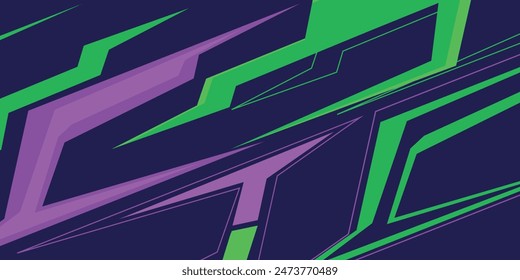 Esports background game striking stripes electric banner vector illustration green purple halftone pattern design modern abstract concept, eps 10.