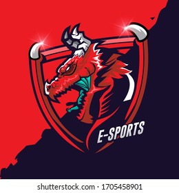 E-sports Dragon Roar Logo Badge 