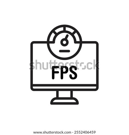 Esports Fps Outline Icon Vector Illustration