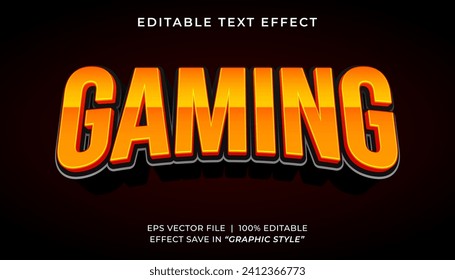 Esports gaming 3d editable text effect template