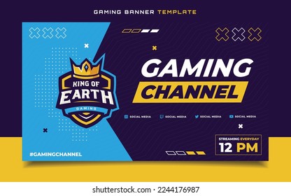 E-sports Gaming Flyer Template with Logo for Social Media Banner